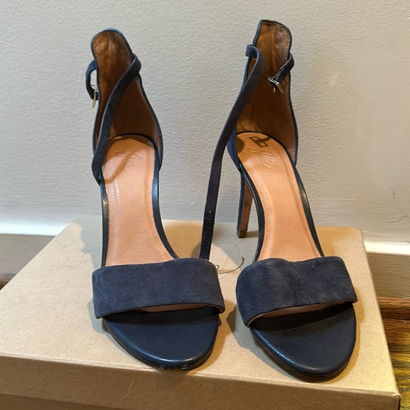 Joie blue suede ankle strap high heel sandals size 40 / size 10 - Picture 3 of 6